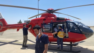 Şanlıurfa'da 2 Gülistan için helikopter ambulans Ankara'da uçtu