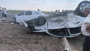 Şanlıurfa'da İki Otomobil Çarpıştı, 4 Yaralı