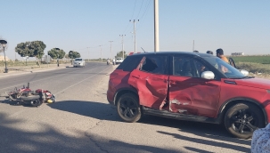Şanlıurfa'da Otomobil İle Motosiklet Çarpıştı, 1 Yaralı