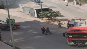 Sıcaklar Trafoyu Yaktı! Karaköprü'de Yangın Paniği