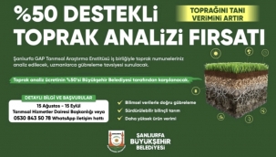 ŞANLIURFA BÜYÜKŞEHİR BELEDİYESİ'NDEN ÇİFTÇİLERE YÜZDE 50 HİBELİ TOPRAK ANALİZİ DESTEĞİ