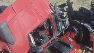 Şanlıurfa'da 2 tır çarpıştı, 1 yaralı 