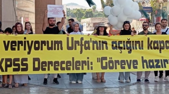 Şanlıurfa'da Atanamayan Öğretmenler Eylem yaptı