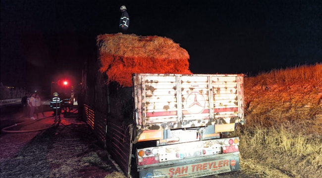 Şanlıurfa'da tır alev alev yandı 