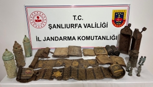 Şanlıurfa'da Tarihi Eser Operasyonu: Heykeller, Kitabeler ve Tablo Ele Geçirildi