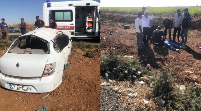 Şanlıurfa'da Trafik Kazası: Takla Atan Araçta 2 Kişi Yaralandı