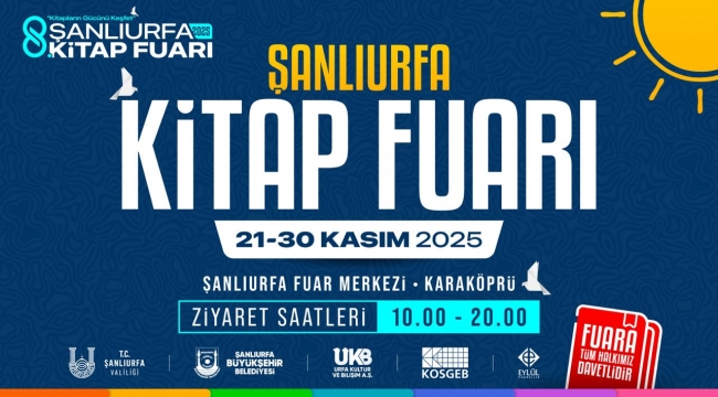 8. Şanlıurfa Kitap Fuarı 21 Kasım'da Başlıyor