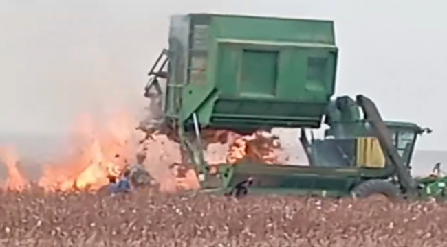 Akçakale'de Biçerdöverde Yangın Paniği