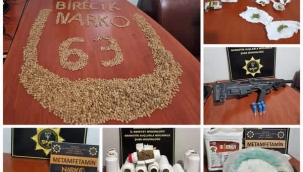 Birecik'te 5 Bin 600 Captagon ve 8 Tabanca Ele Geçirildi