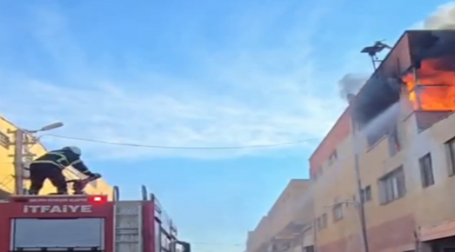 Eyyübiye'de Halı Yıkama Atölyede Korkutan Yangın