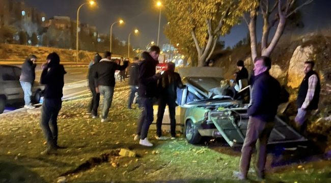 Eyyübiye'de otomobil şarampole yuvarlandı: 4 yaralı