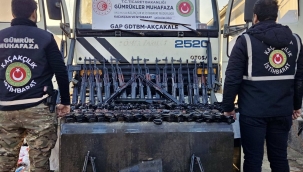 Akçakale'de sınır hattında büyük operasyon: Kamyondan cephanelik çıktı