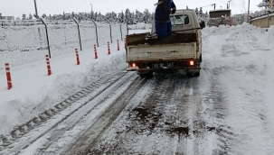 Eyyübiye'de Karla Mücadele Geceden Başladı
