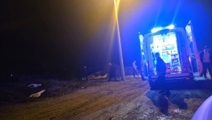 Şanlıurfa'da Otomobil Tahliye Kanalına Devrildi