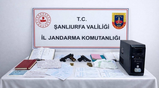 Şanlıurfa'da Tefecilik Operasyonu: Silah ve Senetler Ele Geçirildi