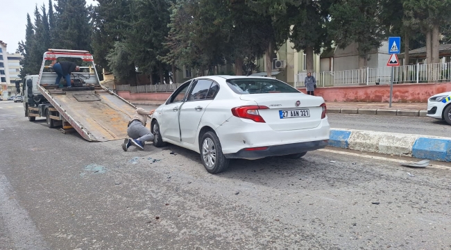 Birecik'te Araç Dublajın Üzerine Çıktı