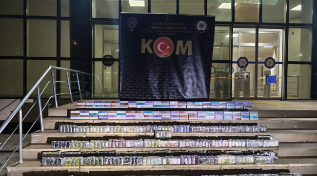 Şanlıurfa'da kaçak ürünler yakalandı, zanlı cezaevine gönderildi