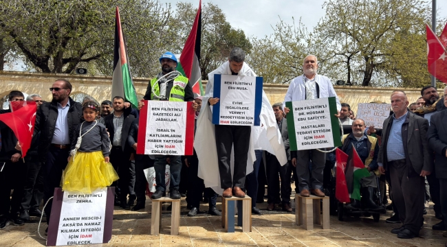 Şanlıurfa'da Çarpıcı Eylem! Kefen ve Urganlı Protesto