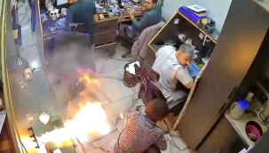 Şanlıurfa'da Telefon Tamir Dükkanında Korku Dolu Anlar