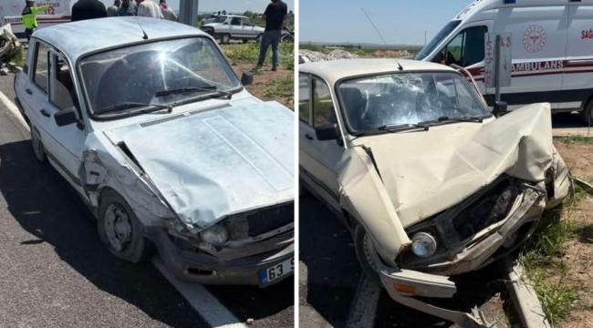 Suruç'ta İki Otomobil Çarpıştı