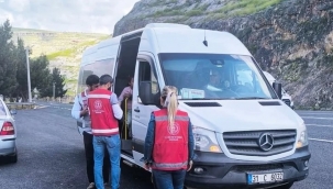 Halfeti'de ilçesinde tur araçlarına sıkı denetim
