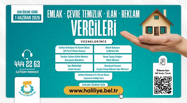 Haliliye Belediyesi Duyurdu: Son Gün 1 Haziran