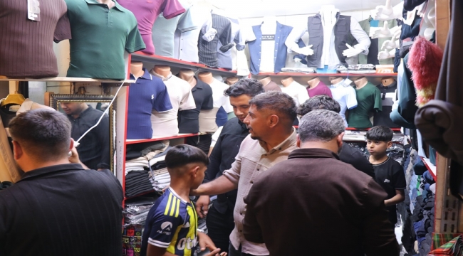 Haşimiye'de bayram alışveriş yoğunluğu