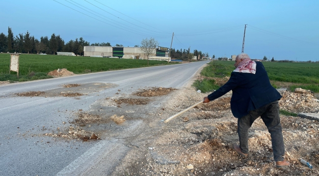 Suruç'ta Takdir Toplayan Anlar: Bozuk Yolu Kendi Kapattı