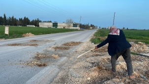 Suruç'ta Takdir Toplayan Anlar: Bozuk Yolu Kendi Kapattı