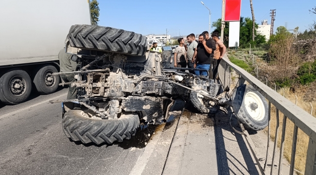 Şanlıurfa'da Facia Ucuz Atlatıldı! Traktör Köprüde Savruldu