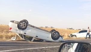 Şanlıurfa'da Korkutan Kaza: Araçlardan Biri Takla Attı