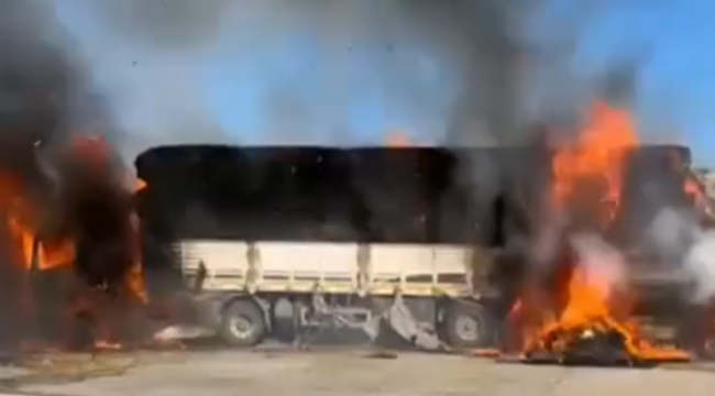Şanlıurfa'da Korkutan Manzara: TIR'dan Geriye Kül Kaldı