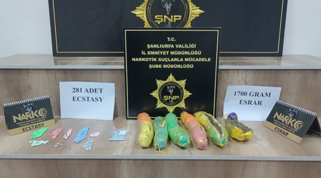 Şanlıurfa polisinden uyuşturucu operasyonu: 5 gözaltı, çok sayıda uyuşturucu ele geçirildi