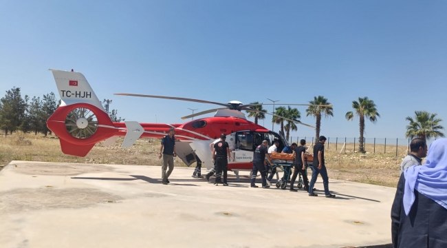 Devrilen Araçta Yaralanan Sürücü İçin Hava Ambulansı Devreye Girdi