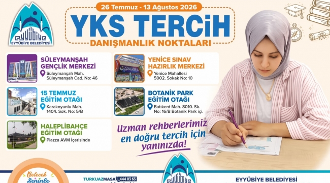 Eyyübiye Belediyesi'nden Ücretsiz YKS Tercih Danışmanlığı