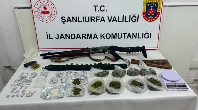 Suruç'ta Uyuşturucu Operasyonu: Esrar, Eroin ve Silah Bulundu