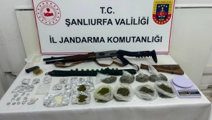 Suruç'ta Uyuşturucu Operasyonu: Esrar, Eroin ve Silah Bulundu