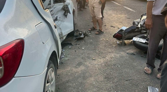 Şanlıurfa'da otomobil ile motosiklet çarpıştı