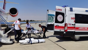 Şanlıurfa'da Yaralı küçük kız ambulans uçakla Ankara'ya sevk edildi