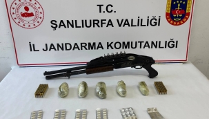 Suruç'ta Şüphelinin Adresinden Uyuşturucu ve Mühimmat Çıktı
