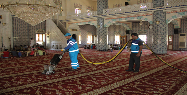 Eyyübiye Belediyesi İbadethane Temizlik Çalışmasını Sürdürüyor