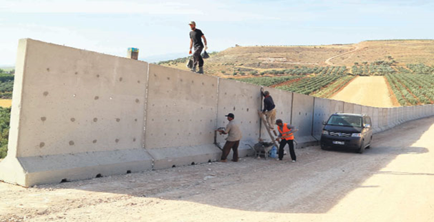 Suriye sınırına örülen duvarın yarısı tamamlandı