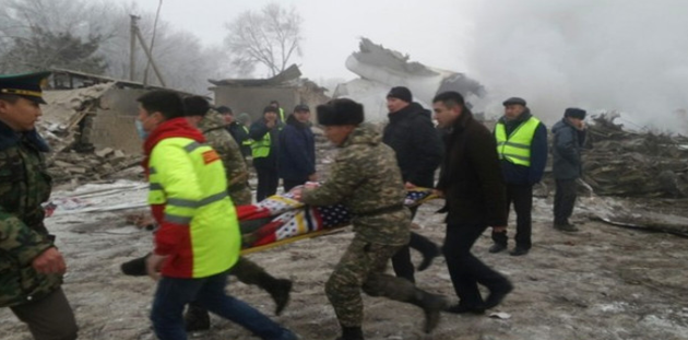 Türk uçağı Bişkek yakınlarında düştü: 32 ölü!