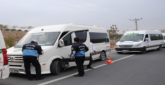 Urfa'da servis ve taksiler denetlendi