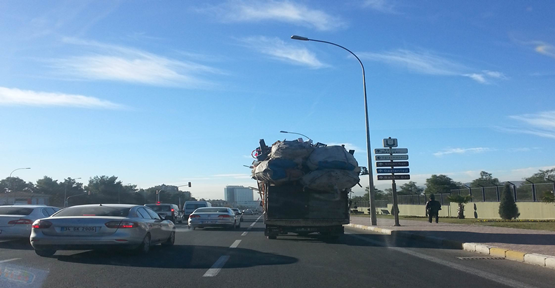 Urfa'da tehlikeli yük taşımacılığı