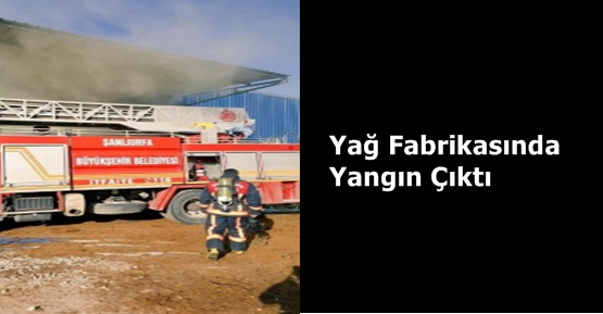 Urfa'da yağ fabrikasında yangın çıktı