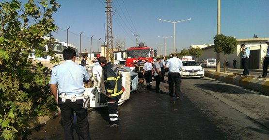 Urfa'da yıkama aracı takla attı, 1 yaralı