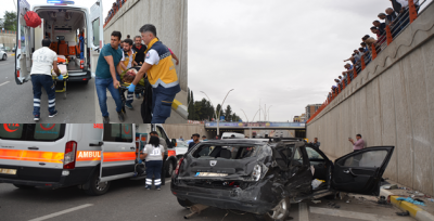 15 Temmuz kavşağında otomobil ile cip çarpıştı, 2 yaralı