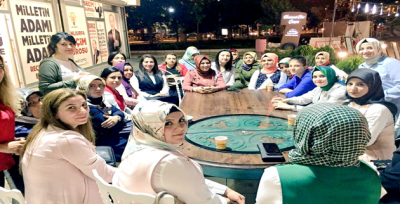 AK Parti Şanlıurfa Kadın Kolları Başkanı Demet Saatçi Güven, Çıralı köyünde;