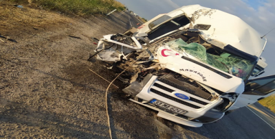 Akçakale yolunda kaza,  1 ölü,8 yaralı